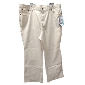 Future Collective Target High Rise Flare Jeans Cream Size 20 NWT Recycled Cotton